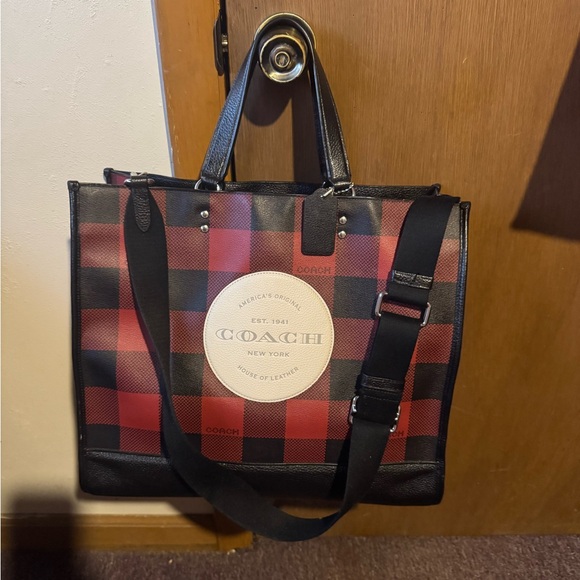 Coach Black Textured Fabric Bag - Picture 1 of 5
